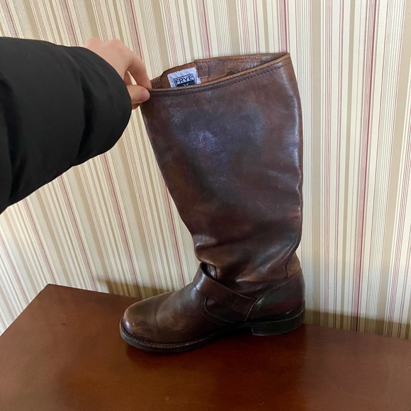 Frye Boots Calf-Length Real Leather with Adjustable Buckles - Picture 7 of 9